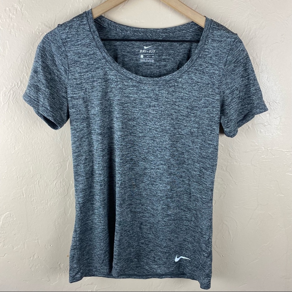Nike Dri-Fit Heather Gray Short Sleeve T-shirt Small